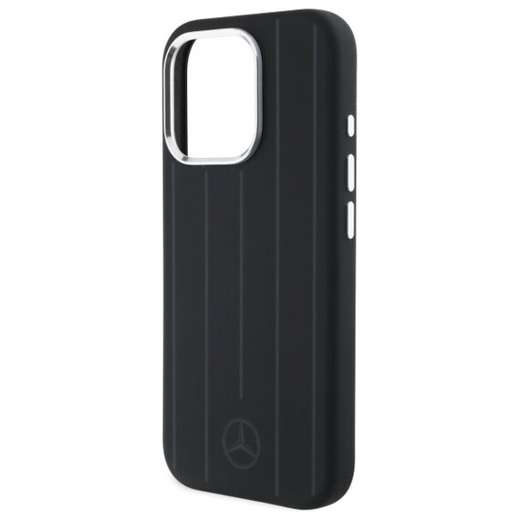 Mercedes MEHMP16L23SUVSK iPhone 16 Pro 6.3" black/black hardcase Silicone Vertical Tonal Stripes MagSafe