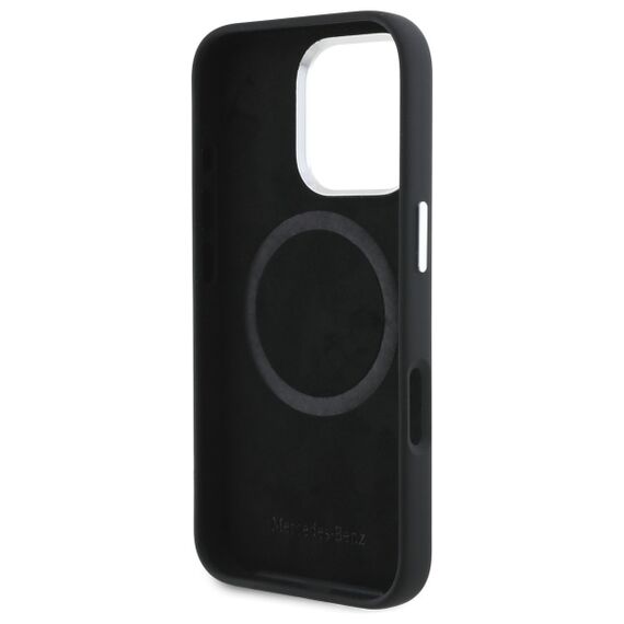 Mercedes MEHMP16L23SUVSK iPhone 16 Pro 6.3" black/black hardcase Silicone Vertical Tonal Stripes MagSafe