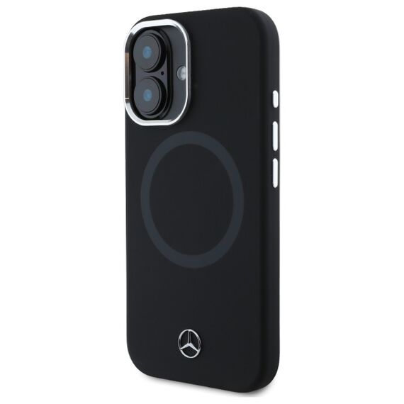 Mercedes MEHMP16S23SUTTK iPhone 16 6.1" black/black hardcase Silicone Tonal Logo MagSafe