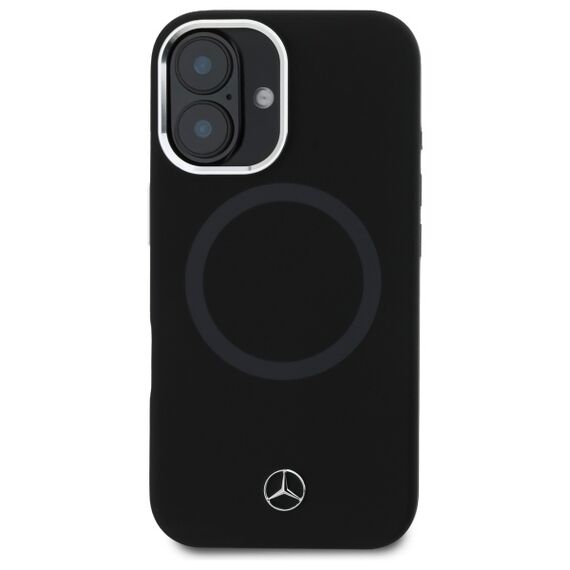 Mercedes MEHMP16S23SUTTK iPhone 16 6.1" black/black hardcase Silicone Tonal Logo MagSafe