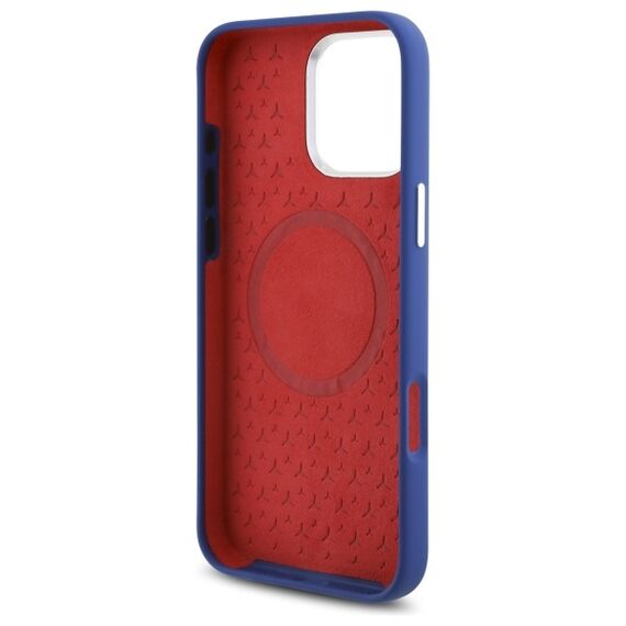 Mercedes Silicone Red Stripe MagSafe Case for iPhone 16 Pro Max - Navy Blue | Techbox