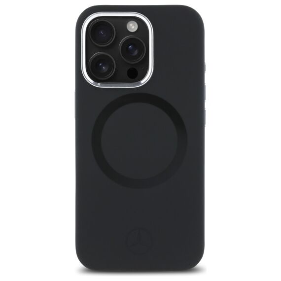 Mercedes Silicone Tonal Logo MagSafe iPhone 16 Pro Case - Black | Techbox
