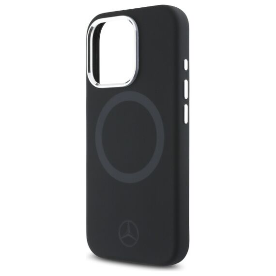 Mercedes Silicone Tonal Logo MagSafe iPhone 16 Pro Case - Black | Techbox