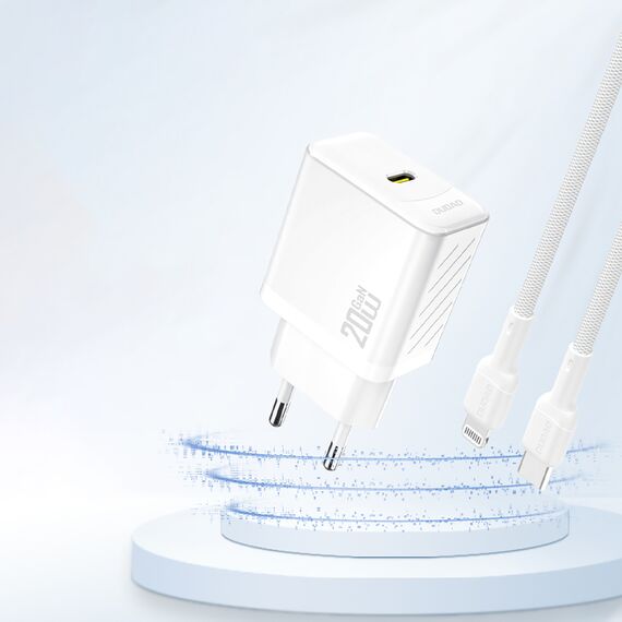 Dudao A26 PD20W GaN USB-C Charger - White | Techbox