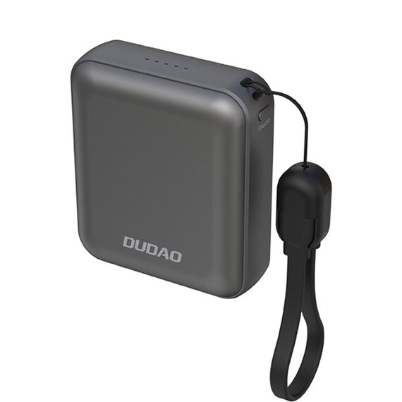 Dudao K22+ Ultra-Compact Power Bank 10000mAh 22.5W USB-C with Pendant/Cable - Gray | Techbox