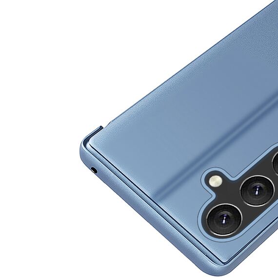 Clear View Case for Samsung Galaxy S25+ Cover with Flip - Blue | Techbox