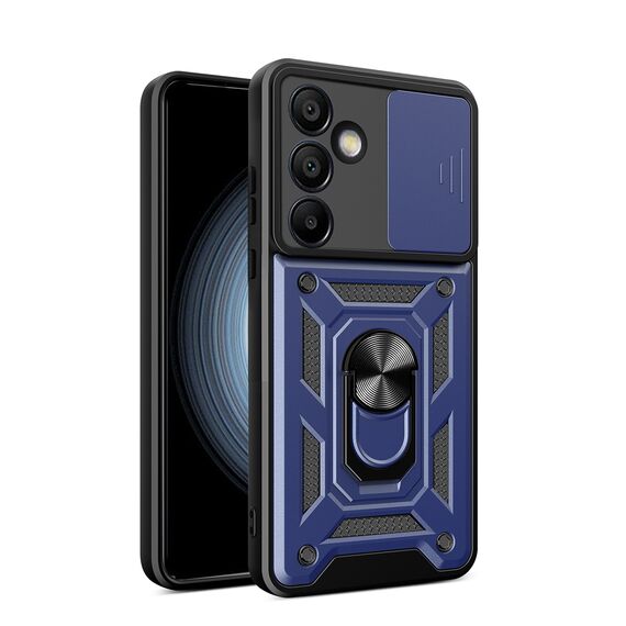 Hybrid Armor Camshield with Camera Cover and Metal Ring for Samsung Galaxy S24 FE - Blue - Samsung Cases - Cases - Techbox