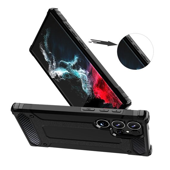 Hybrid Armor Case for Samsung Galaxy S25 Ultra Armored Hybrid Case - Black | Techbox