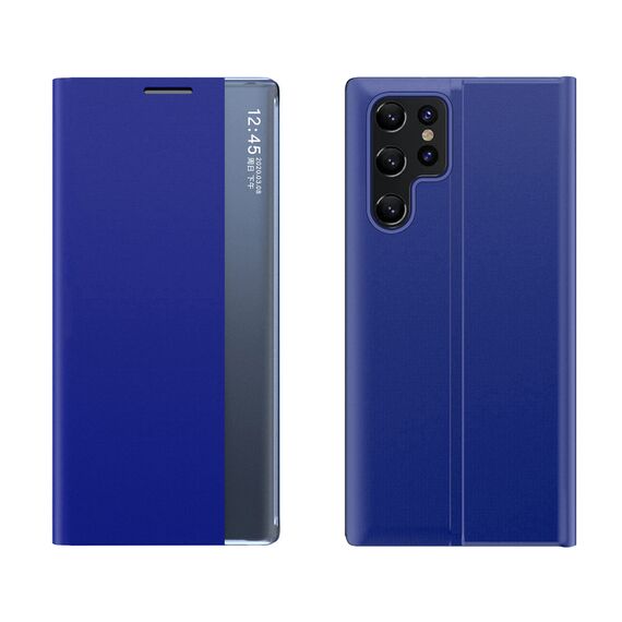 New Sleep Case for Samsung Galaxy S24 FE Cover with Flip and Stand - Blue | Techbox