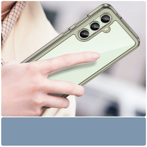 Outer Space Case with Gel Frame for Samsung Galaxy S24 FE - Clear Black | Techbox