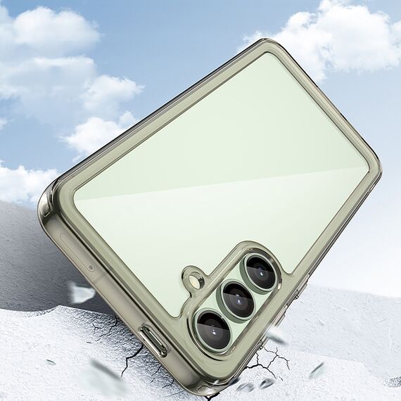 Outer Space Case with Gel Frame for Samsung Galaxy S24 FE - Clear Black | Techbox