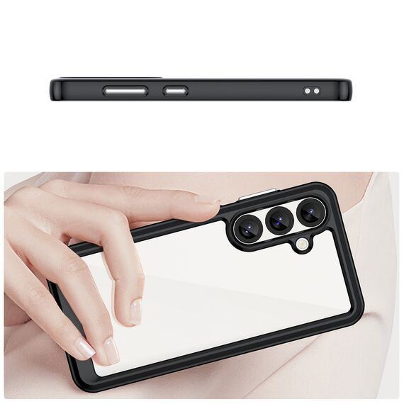Outer Space Case with Gel Frame for Samsung Galaxy S25 - Black | Techbox