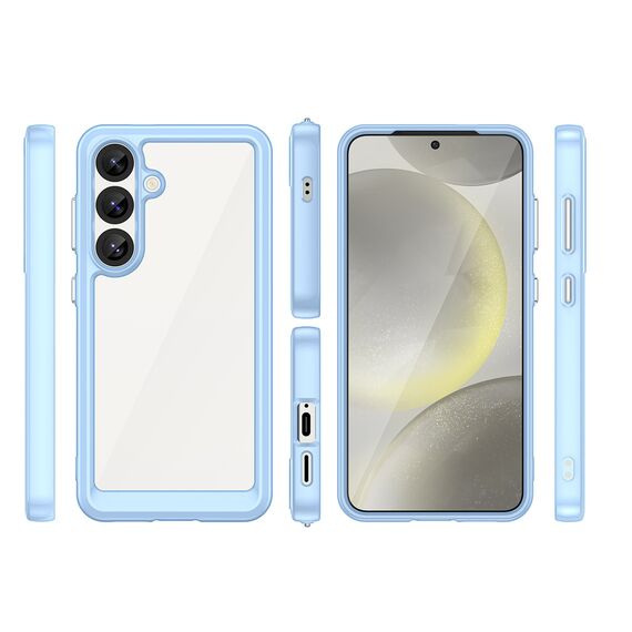 Outer Space Case with Gel Frame for Samsung Galaxy S25 - Blue | Techbox
