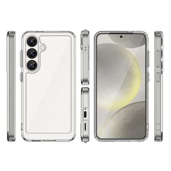 Outer Space Case with Gel Frame for Samsung Galaxy S25 - Clear Black | Techbox