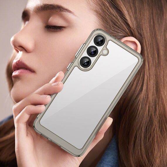 Outer Space Case with Gel Frame for Samsung Galaxy S25+ - Clear Black - Samsung Cases - Cases - Techbox