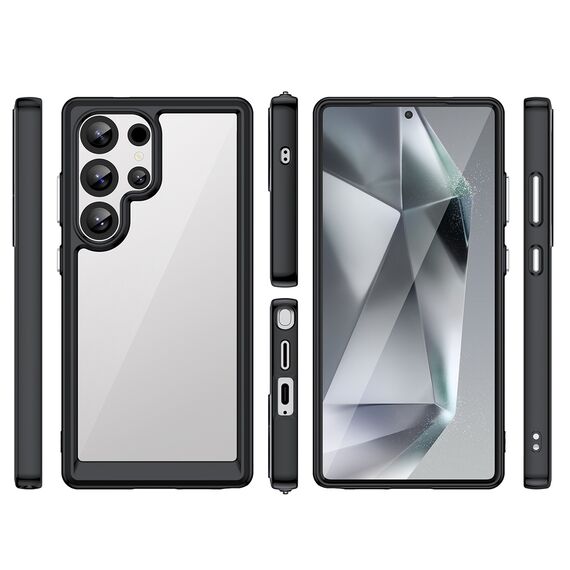 Outer Space Case with Gel Frame for Samsung Galaxy S25 Ultra - Black | Techbox
