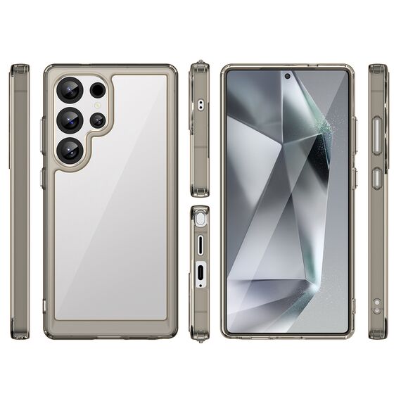 Outer Space Case with Gel Frame for Samsung Galaxy S25 Ultra - Clear Black - Samsung Cases - Cases - Techbox
