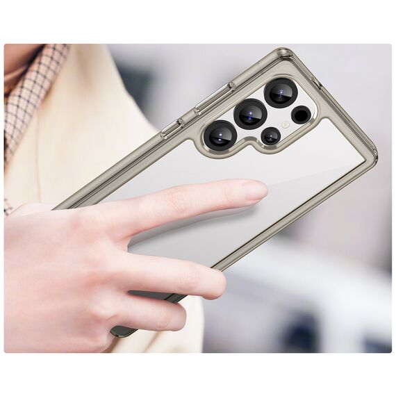 Outer Space Case with Gel Frame for Samsung Galaxy S25 Ultra - Clear Black - Samsung Cases - Cases - Techbox
