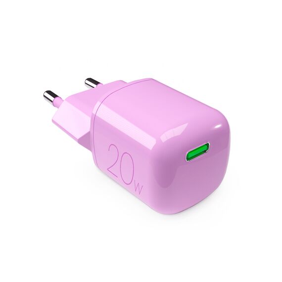 Puro 20W GaN USB-C Wall Charger - Pink | Techbox
