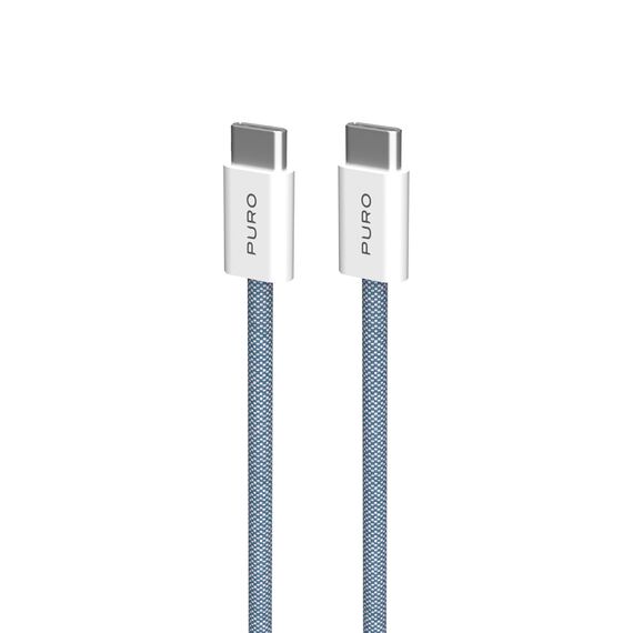 Puro Fabrik 60W USB-C - USB-C Cable 1.5m - Blue - Cables & Adapters - Cables & Accessories - Techbox