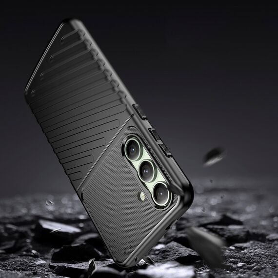 Thunder Case for Samsung Galaxy S24 FE Silicone Armored Cover - Black | Techbox