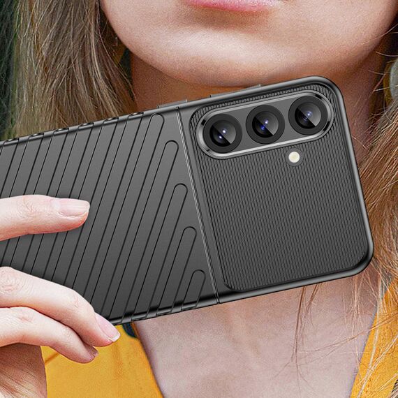 Thunder Case for Samsung Galaxy S25+ Silicone Armored Cover - Black - Samsung Cases - Cases - Techbox