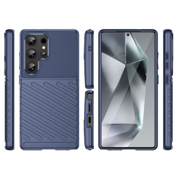 Thunder Case Samsung Galaxy S25 Ultra Silicone Armored Case - Blue - Samsung Cases - Cases - Techbox