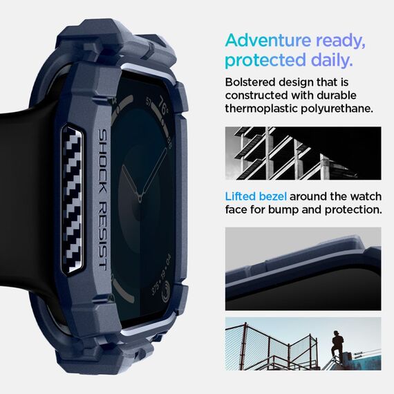 Spigen Rugged Armor Case for Apple Watch 10 46mm - Navy Blue | Techbox