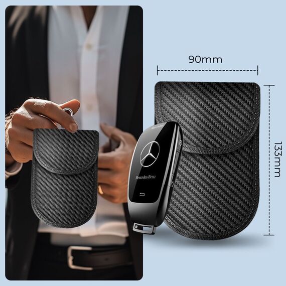 Tech-Protect KLR100 RFID Blocking Car Key Case - Black - Carbon | Techbox