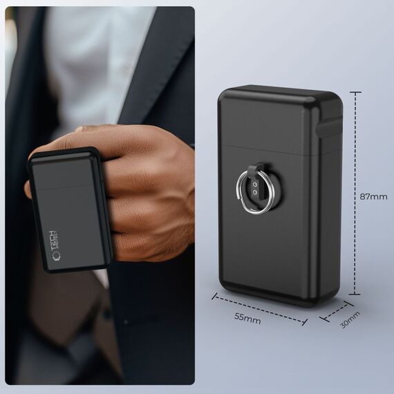 Tech-Protect KLR200 Metal Car Key Case RFID Blocking - Black | Techbox
