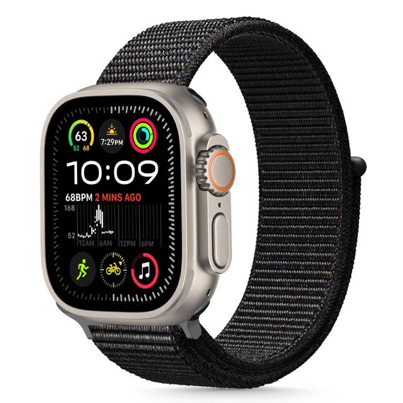Tech-Protect Nylon Strap for Apple Watch 44 / 45 / 46 / 49 mm - Black | Techbox
