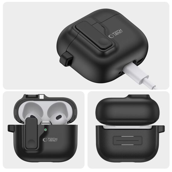 Tech-Protect Slim Hook Case for AirPods 4 - Black | Techbox