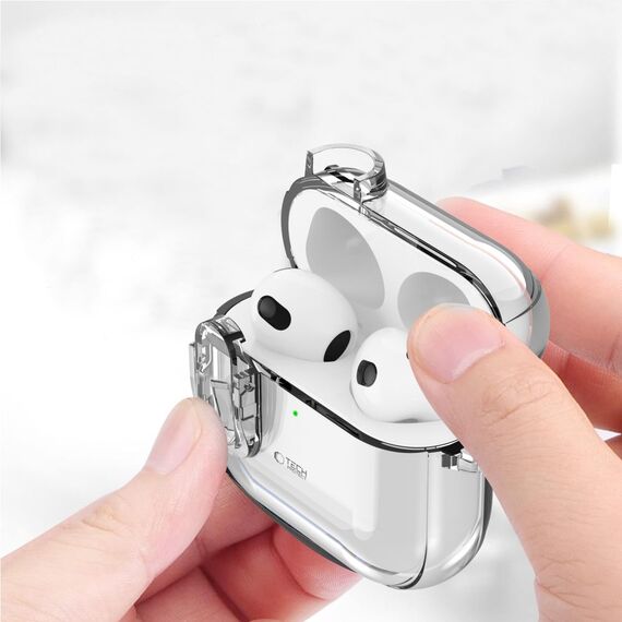 Tech-Protect Slim Hook Case for AirPods 4 - Clear - Smartphone Accessories - Cables & Accessories - Techbox