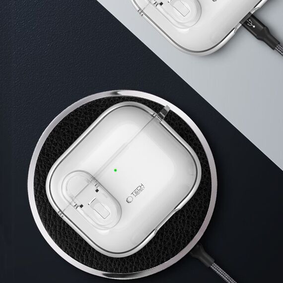 Tech-Protect Slim Hook Case for AirPods 4 - Clear - Smartphone Accessories - Cables & Accessories - Techbox