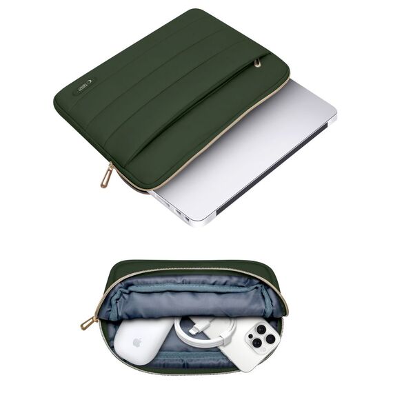 Laptop bag 15-16 Tech-Protect Puffy - olive - Bags & Backpacks - Laptop Accessories - Techbox