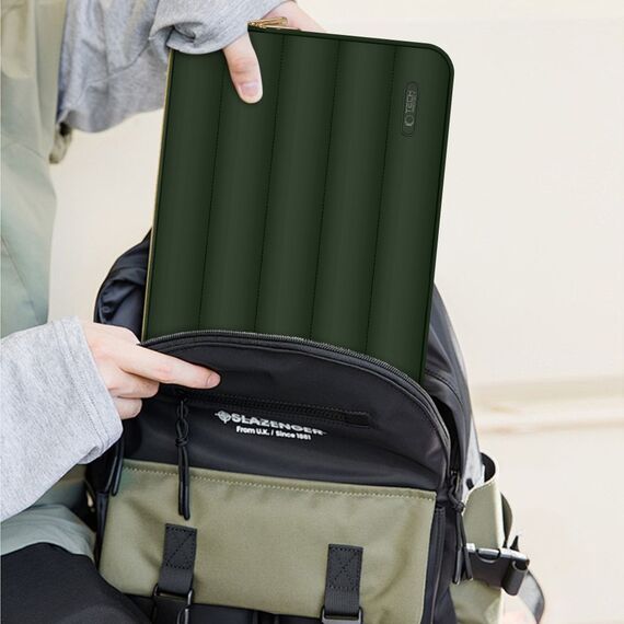Laptop bag 15-16 Tech-Protect Puffy - olive - Bags & Backpacks - Laptop Accessories - Techbox