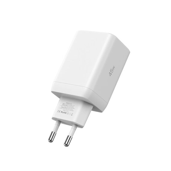 Tech-Protect NC45W-GAN 2-PORT PD45W Charger + TYPE-C CABLE - white - Cables & Adapters - Cables & Accessories - Techbox