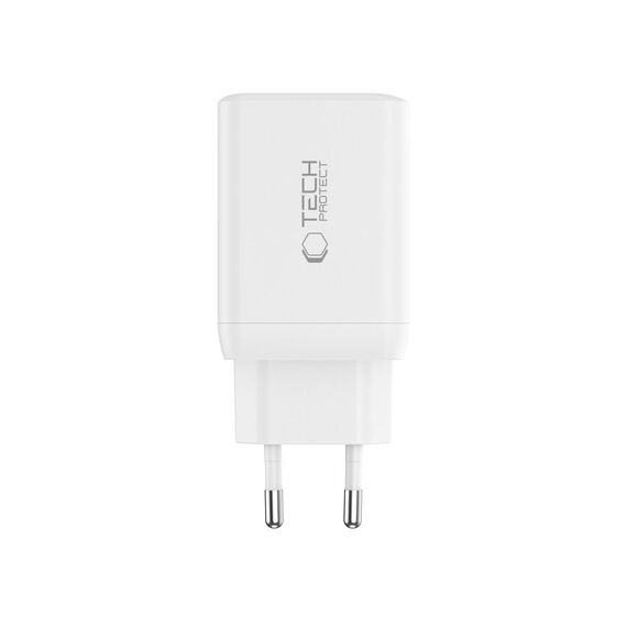 Tech-Protect NC45W-GAN 2-PORT PD45W Charger + TYPE-C CABLE - white - Cables & Adapters - Cables & Accessories - Techbox