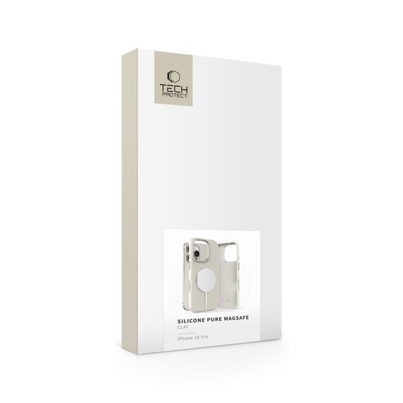 Tech-Protect Silicone PU MagSafe iPhone 16 Pro Case - Beige | Techbox