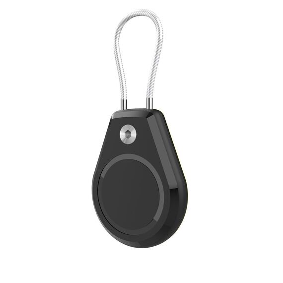 Apple AirTag Case Waterproof with Steel Cable - Black + White (2 pieces) | Techbox