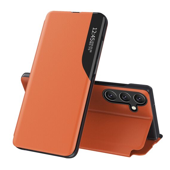 Eco Leather View Case elegant case with flap and stand function for Samsung Galaxy A26 - orange - Uncategorized Cases (2) - Cases - Techbox