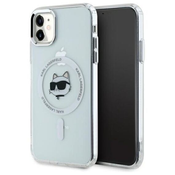 Karl Lagerfeld IML Metal Choupette Head MagSafe iPhone 11 Case - White - Uncategorized Cases (2) - Cases - Techbox