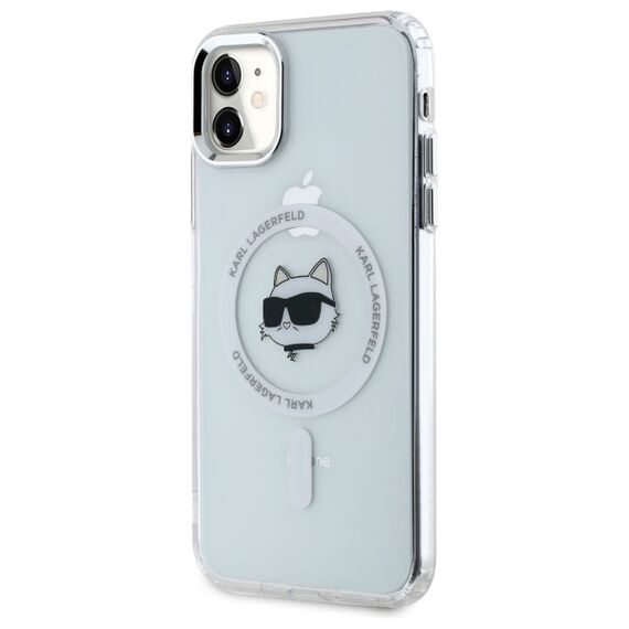 Karl Lagerfeld IML Metal Choupette Head MagSafe iPhone 11 Case - White - Uncategorized Cases (2) - Cases - Techbox