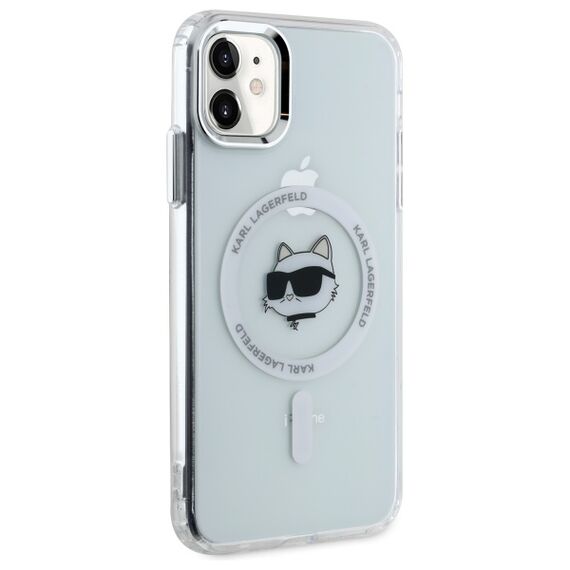 Karl Lagerfeld IML Metal Choupette Head MagSafe iPhone 11 Case - White - Uncategorized Cases (2) - Cases - Techbox