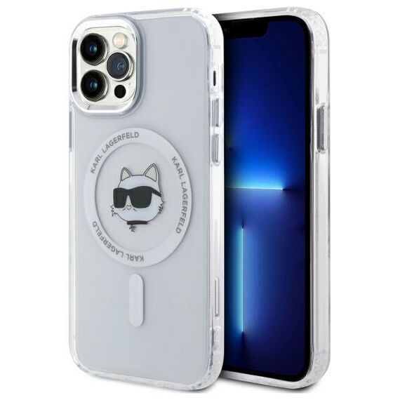 Karl Lagerfeld IML Metal Choupette Head MagSafe iPhone 12 Case - White - Uncategorized Cases (2) - Cases - Techbox