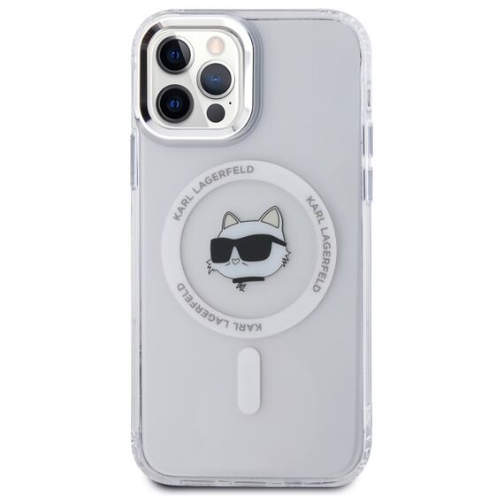 Karl Lagerfeld IML Metal Choupette Head MagSafe iPhone 12 Case - White - Uncategorized Cases (2) - Cases - Techbox