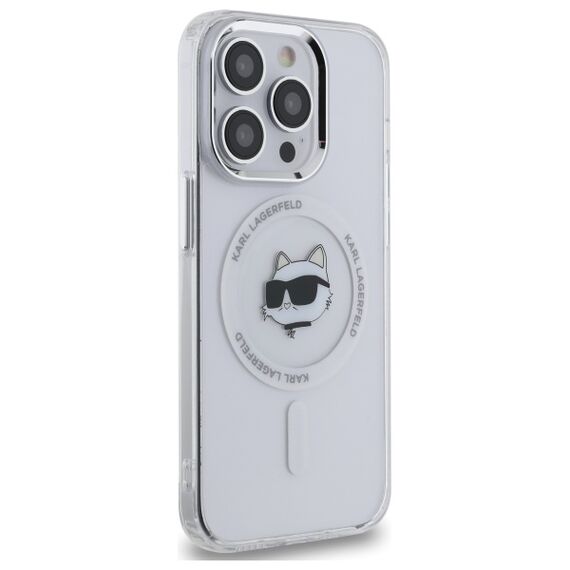 Karl Lagerfeld IML Metal Choupette Head MagSafe iPhone 13 Case - White - Uncategorized Cases (2) - Cases - Techbox