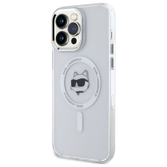 Karl Lagerfeld IML Metal Choupette Head MagSafe iPhone 13 Pro Case - White - Uncategorized Cases (2) - Cases - Techbox