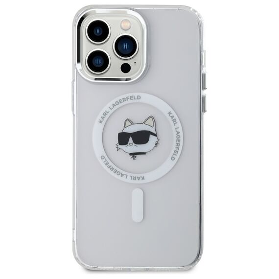 Karl Lagerfeld IML Metal Choupette Head MagSafe iPhone 13 Pro Case - White - Uncategorized Cases (2) - Cases - Techbox