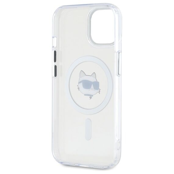 Karl Lagerfeld IML Metal Choupette Head MagSafe iPhone 15 Case - White - Uncategorized Cases (2) - Cases - Techbox